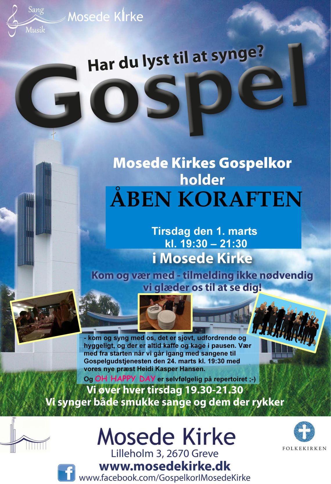 !!!ÅBEN KORAFTEN Med Mosede Kirkes Gospelkor og korleder Niels Kjølhede!!!