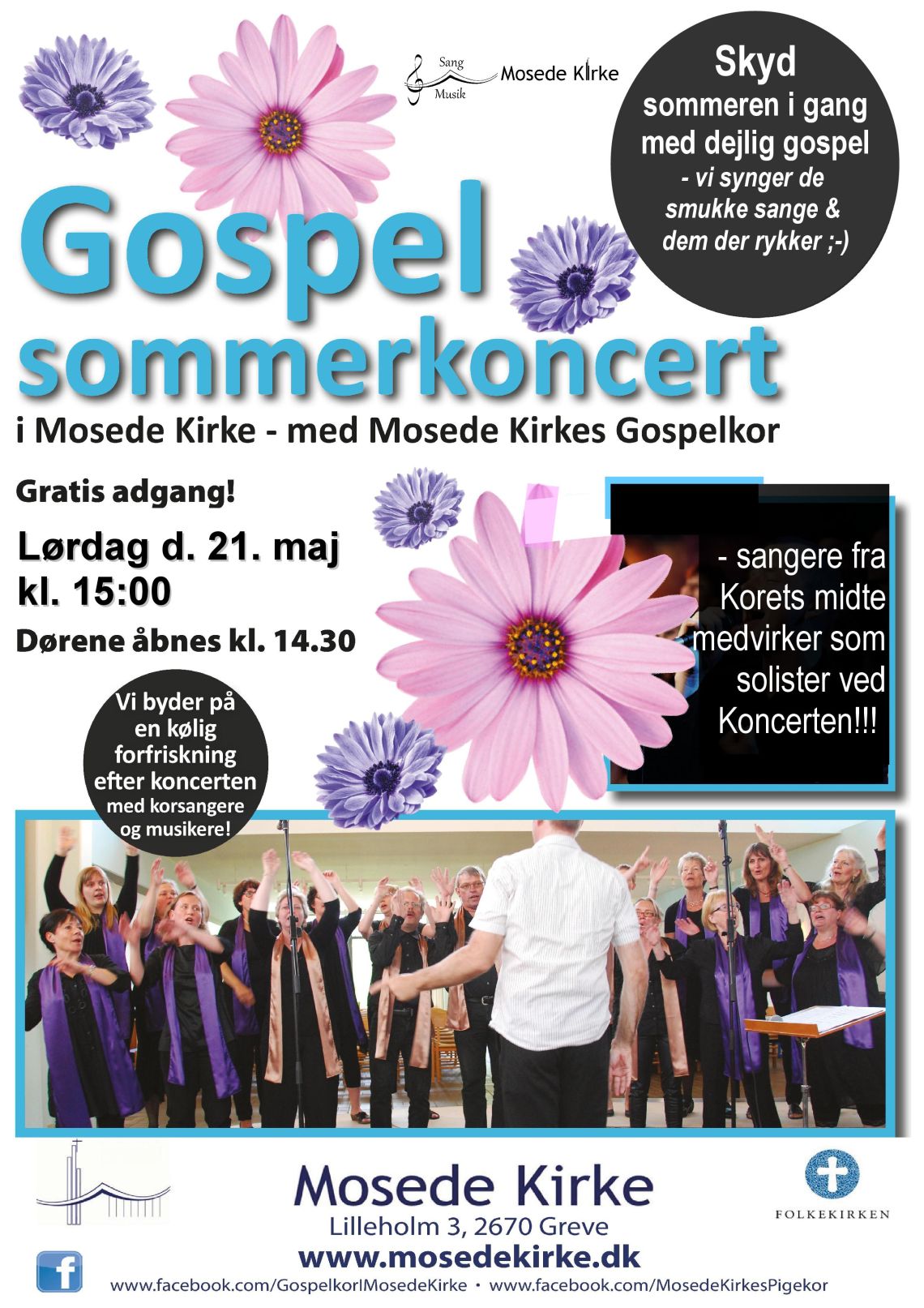 Gospelsommerkoncert med Mosede Kirkes Gospelkor