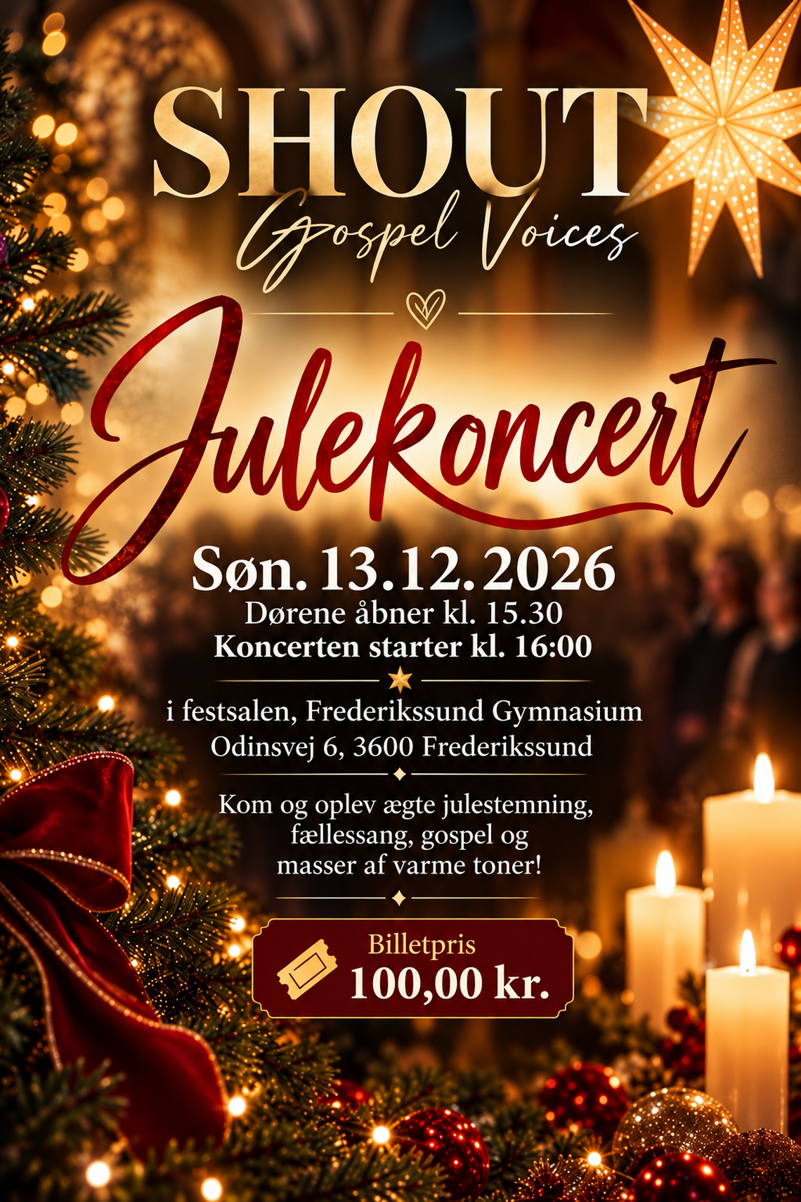 Julekoncert med SHOUT Gospel Voices 